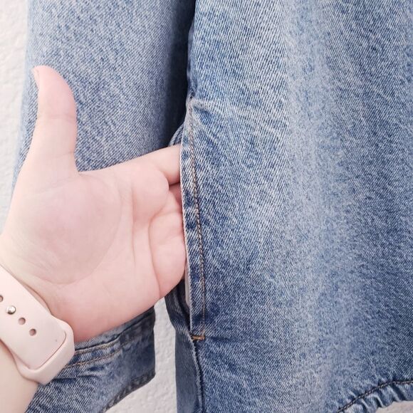 Old Navy Cozy Sherpa Lined Jean Denim Shacket XXL - Picture 9 of 12